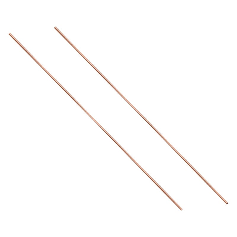 Unomor 5 Sets Copper Tubes Rods For Crafting DIY Projects Smooth Surface Metal Tubing - Image 2